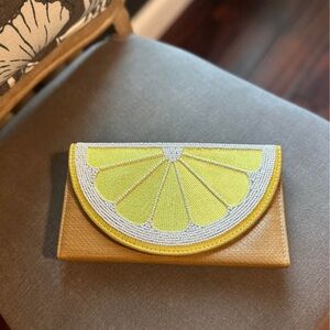 Textured Lemon Travel Folio w/ Mirror - a new day